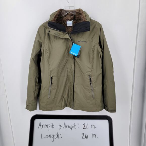 Columbia Jacket Womens Medium Stone Green Bugaboo II Fleece Interchange Jacket - Picture 16 of 16